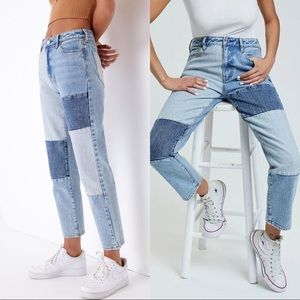 Pacsun Patch on Blue Mom Jeans